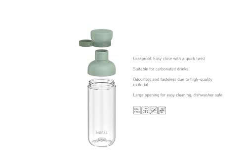 Mepal - Trinkflasche Vita - Große Wasserflasche - 2 Öffnungen für zusätzlichen Trinkkomfort - Wiederbefüllbare Trinkflasche – Sport Trinkflasche - 900 ml - Nordic sage