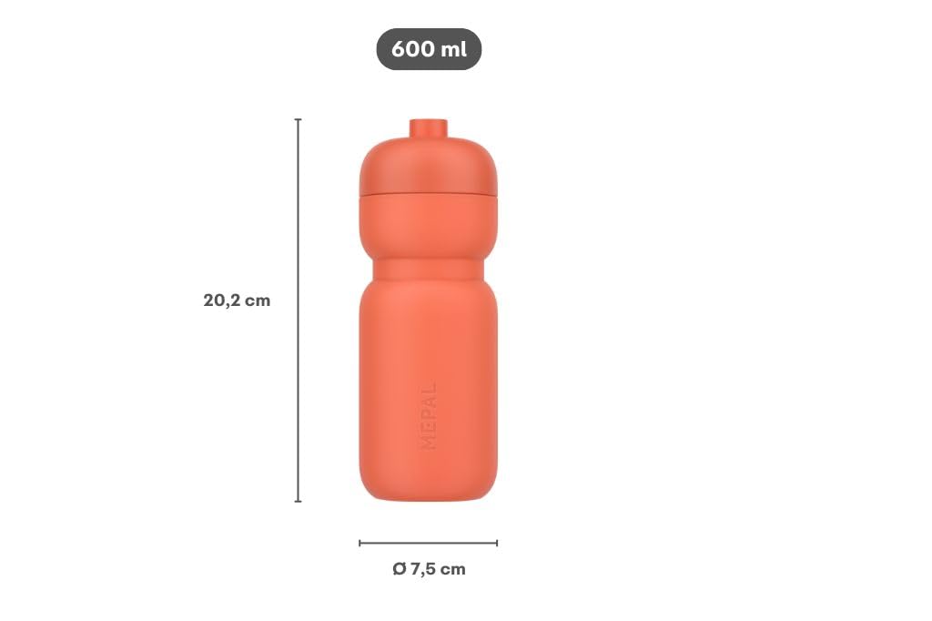 Mepal - Trinkflasche Squeeze Sport - Auslaufsicherer Verschluss - Squeeze zum Trinken - Langlebiges, weiches Material - Wasserflasche - 600 ml - Frost blue