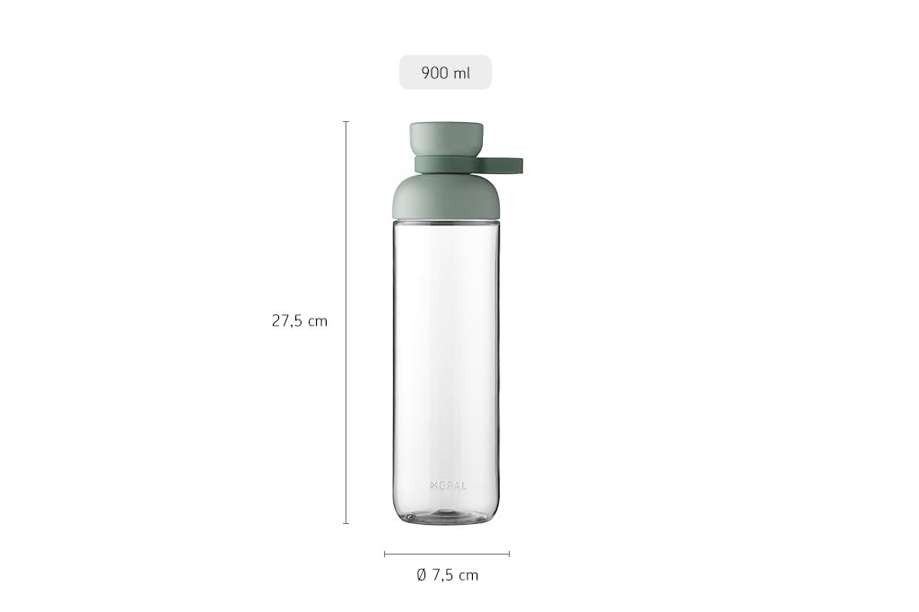 Mepal - Trinkflasche Vita - Große Wasserflasche - 2 Öffnungen für zusätzlichen Trinkkomfort - Wiederbefüllbare Trinkflasche – Sport Trinkflasche - 900 ml - Nordic sage