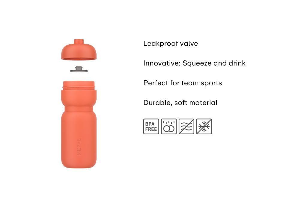 Mepal - Trinkflasche Squeeze Sport - Auslaufsicherer Verschluss - Squeeze zum Trinken - Langlebiges, weiches Material - Wasserflasche - 600 ml - Frost blue