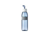 Mepal Trinkflasche Ellipse Nordic Denim – 500 ml Inhalt – auch für kohlensäurehaltige Getränke – bruchfestes Material-auslaufsicher-Spülmaschinengeeignet